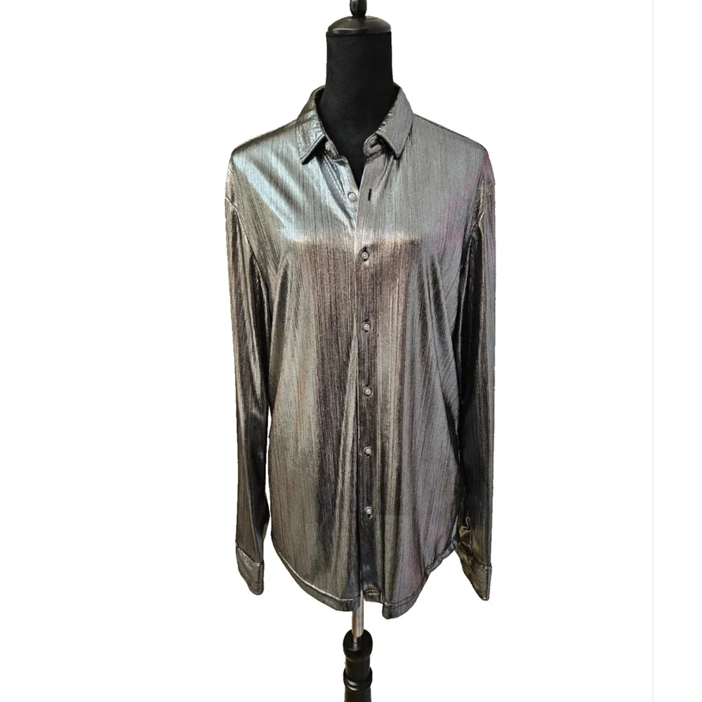 Shimmering Metallic Shirt- Size Small - Picture 5 of 16